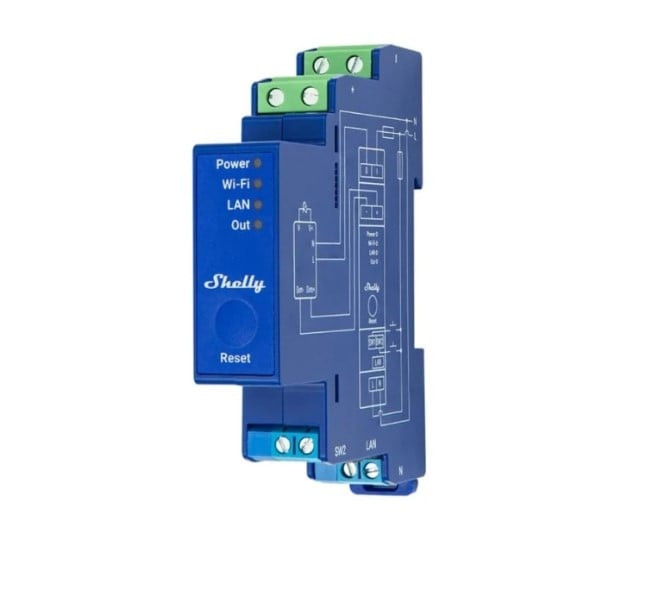 releu inteligent shelly pro dimmer 0-10v pm, wifi, bluetooth